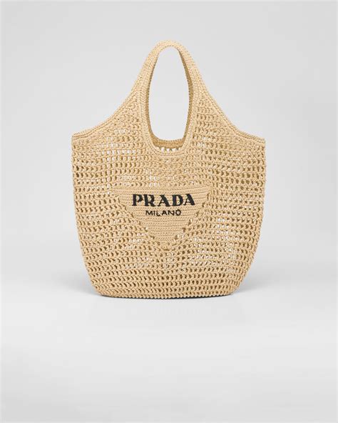 prada black crochet bag|Prada tote bags for women.